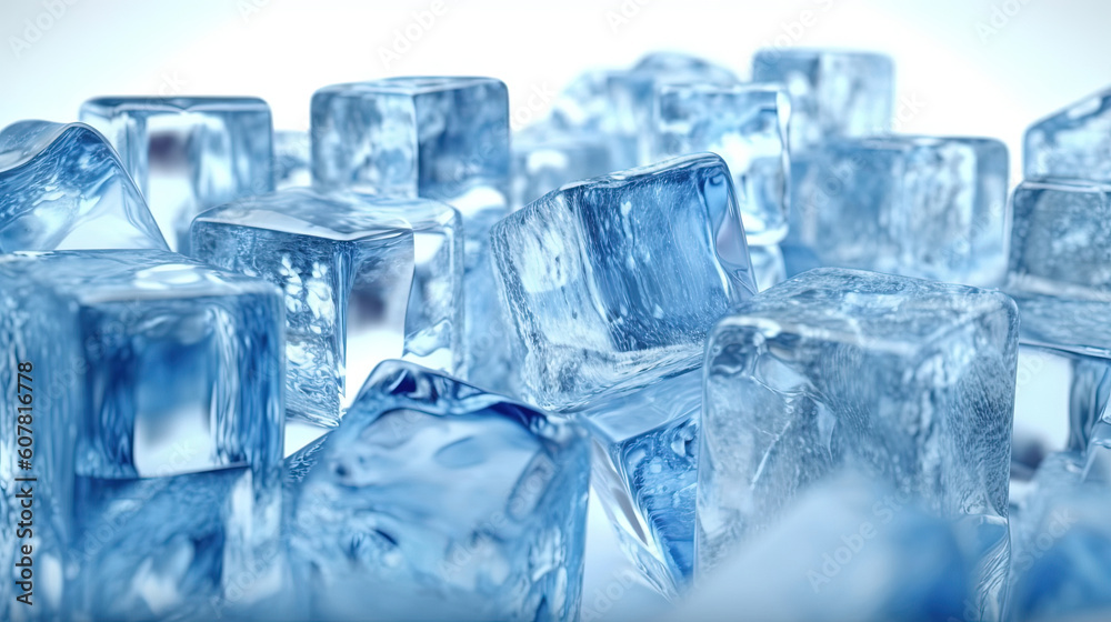 Ice cubes illustration background Ice cubes illustration background