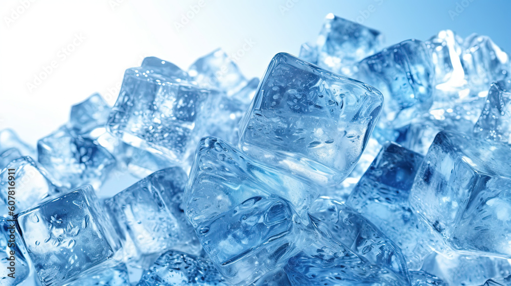 Ice cubes illustration background Ice cubes illustration background