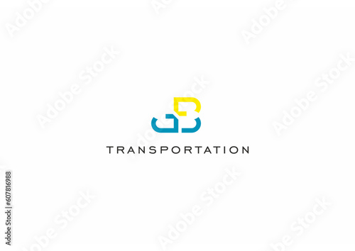 Template logo design solution with letters J F B for sea transportation company