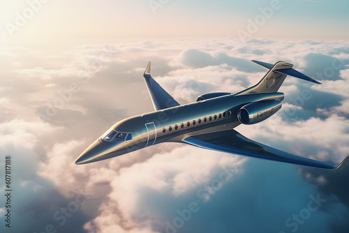 Marketing Excellence Takes Flight: Private Jet Amidst Celestial Skies