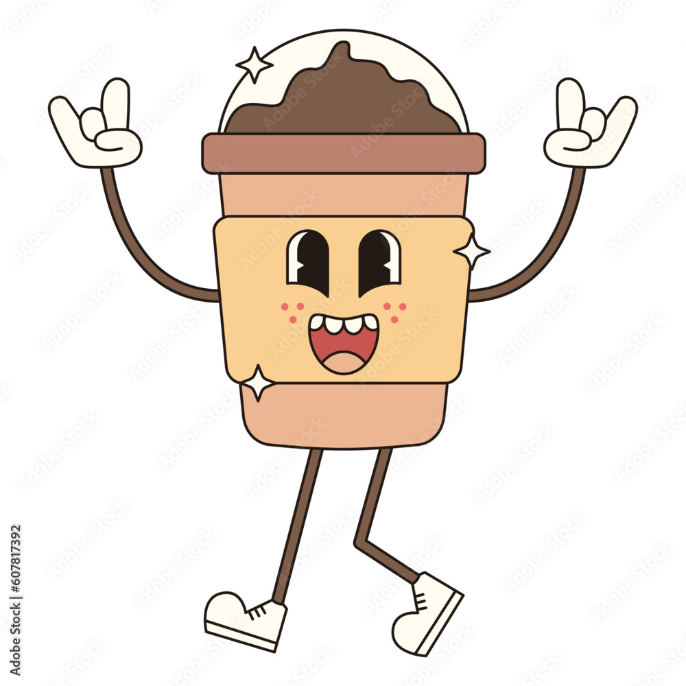 Retro Coffee Character
