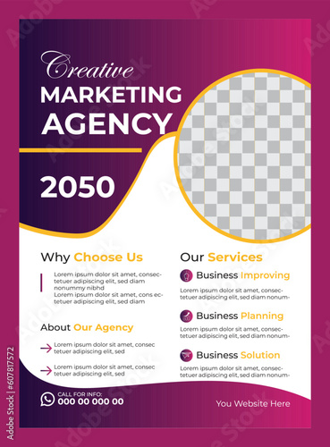 Corporate business flyer design template
