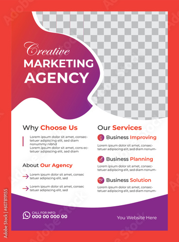 Corporate business flyer design template
