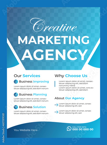 Corporate business flyer design template
