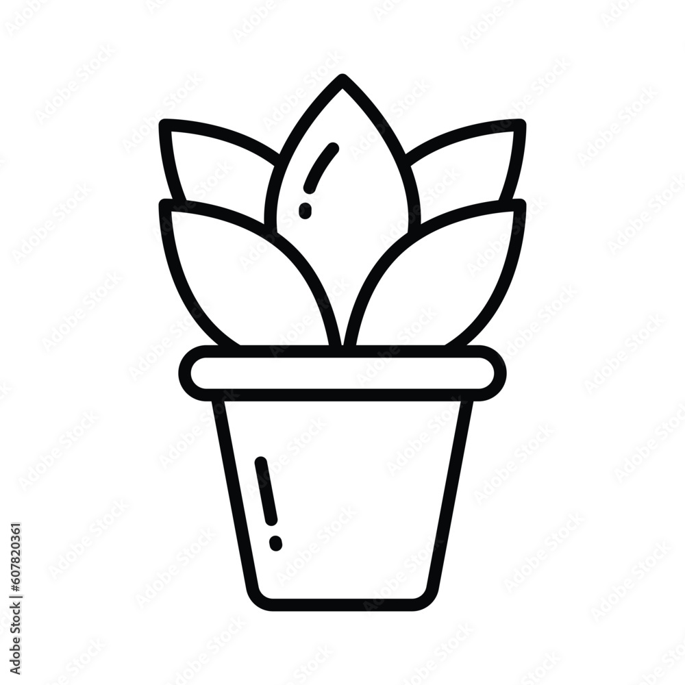 Outdoor decorative plant, an icon of plant pot in trendy style, ready to use vector Outdoor decorative plant, an icon of plant pot in trendy style, ready to use vector