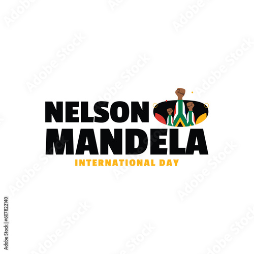 Nelson Mandela day event background illustration