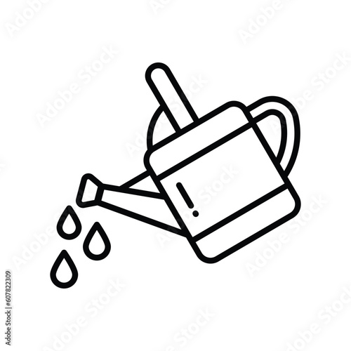 An icon of watering can in editable style is up for premium use, gardening equipment