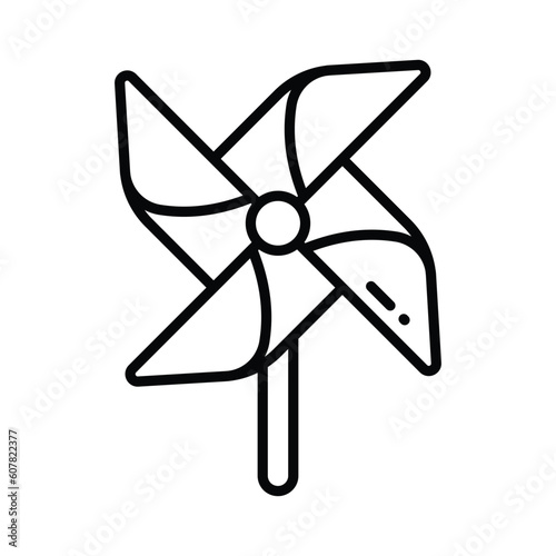Kids plaything, an amazing icon of pinwheel in modern style, premium vector