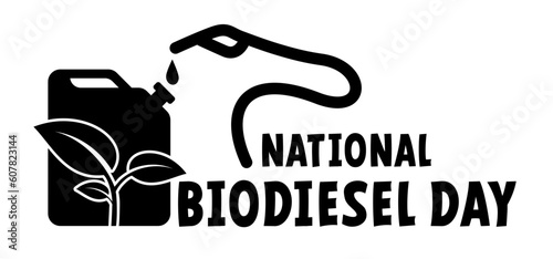 National biodiesel day. Cartoon gasoline, jerrycan with handle. Canisters or jerry can symbol. Fuel tank for transporting and storing petrol. Can jerrycan, canister, Motor oil. Gas pump nozzle.