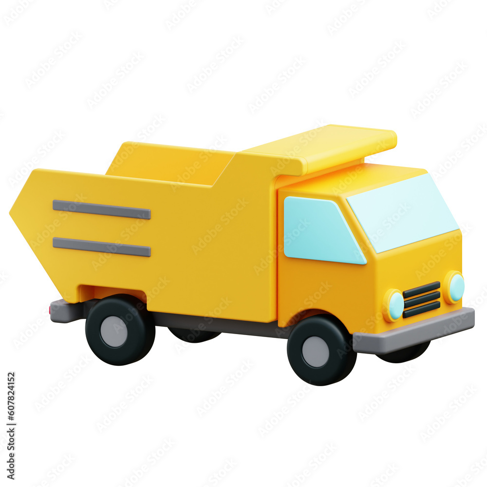 3d dump truck illustration with transparent background 3d dump truck illustration with transparent background