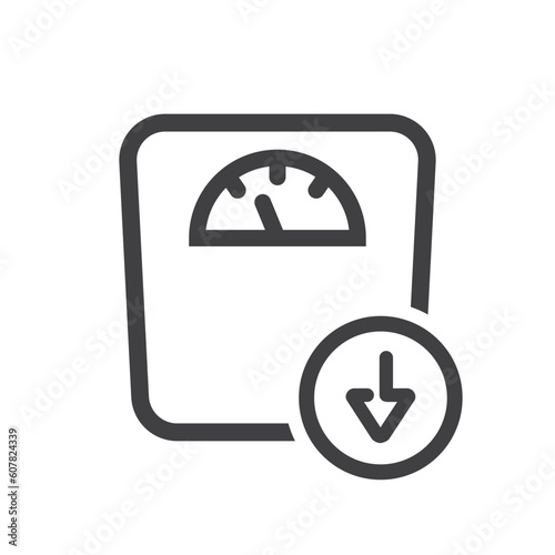 Weight control concept - icon, vector.
