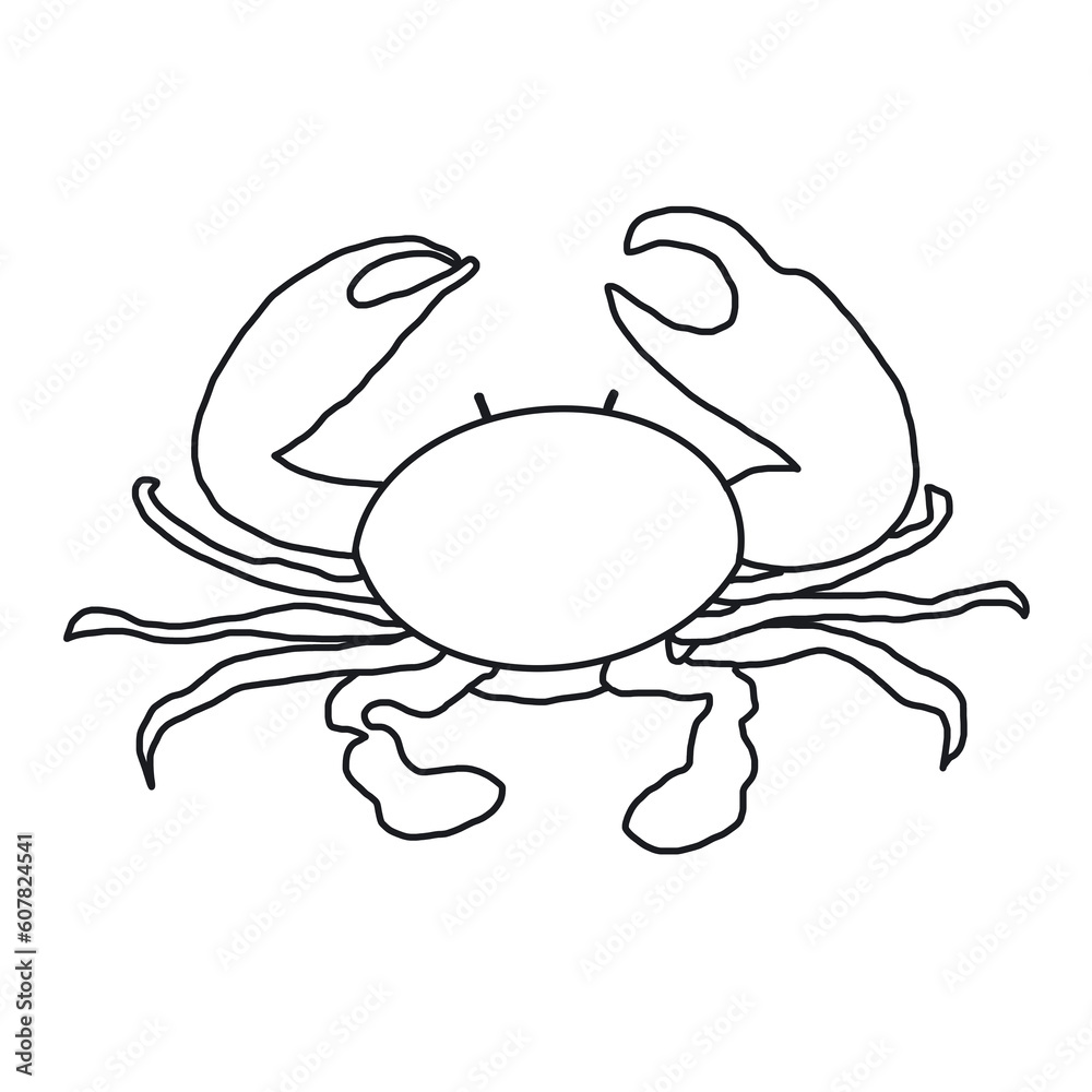crab fresh food hand drawn doodle crab fresh food hand drawn doodle