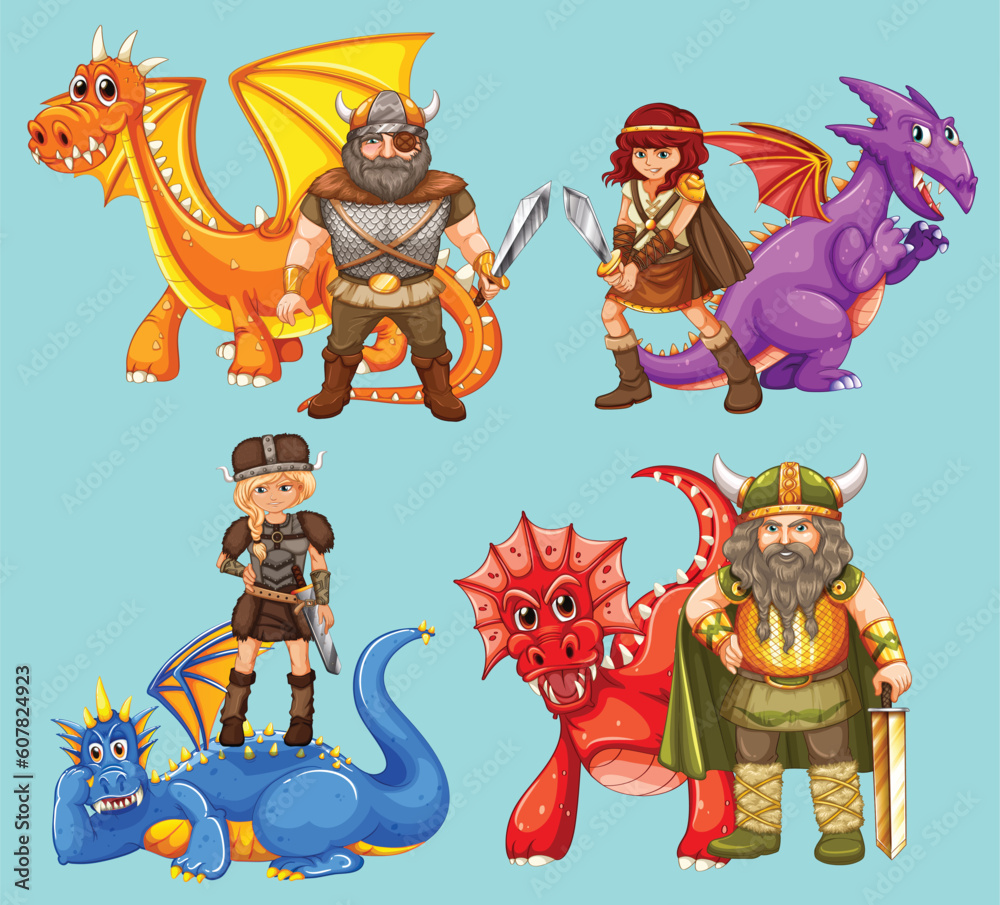 Viking tribes and many dragons by the greatest graphics Viking tribes and many dragons by the greatest graphics