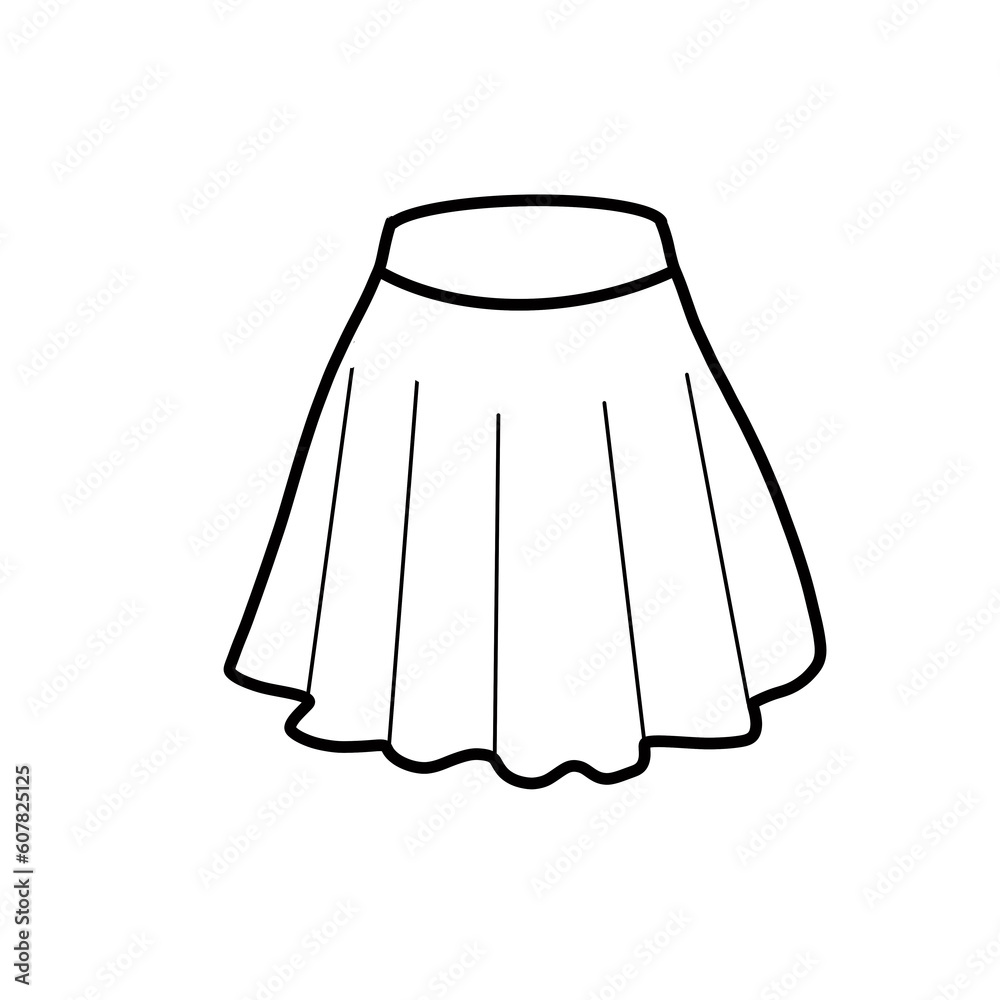 dress girl kid costume fashion hand drawn doodle dress girl kid costume fashion hand drawn doodle