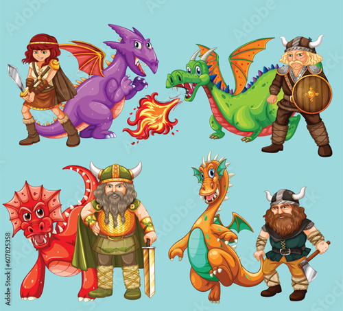 Viking tribes and many dragons by the greatest graphics