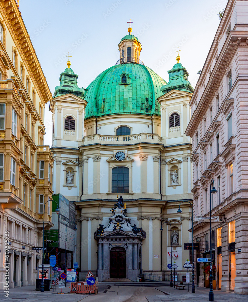 St. Peter church (Peterskirche) on Graben street in Vienna, Austria St. Peter church (Peterskirche) on Graben street in Vienna, Austria