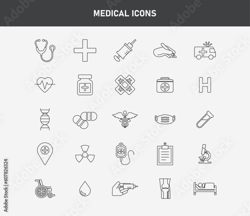 Medical Icon Set Line