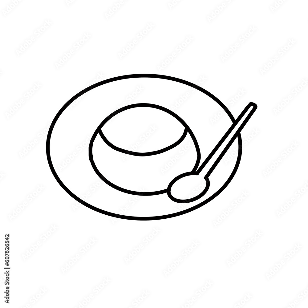 pudding sweet food hand drawn doodle pudding sweet food hand drawn doodle