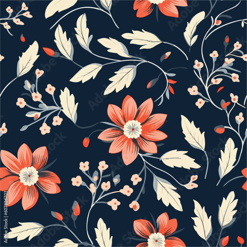 Simplicity in Bloom: Minimalistic Floral Pattern.