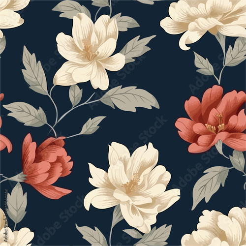 Simplicity in Bloom: Minimalistic Floral Pattern.