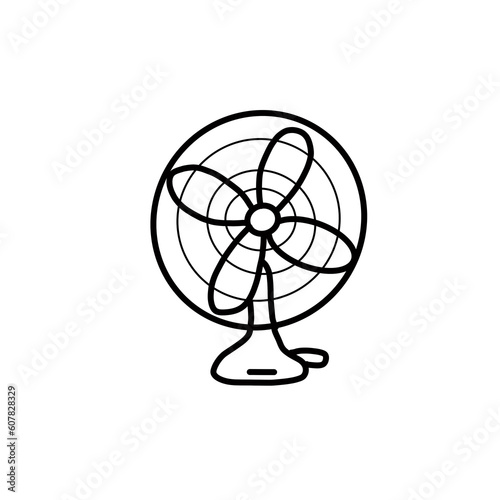 fan retro hand drawn doodle 