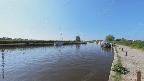 Wallpaper Mural Pull back shot taken from the water's edge of the River Bure in the heart of the Norfolk Broads National Park. Captured on a bright and sunny summer evening Torontodigital.ca