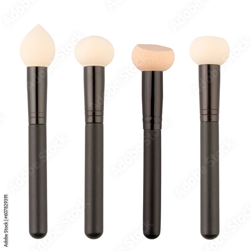 Beauty blender cosmetic accessories set isolated on white background. Sponges for cosmetics. makeup products. beauty concept.