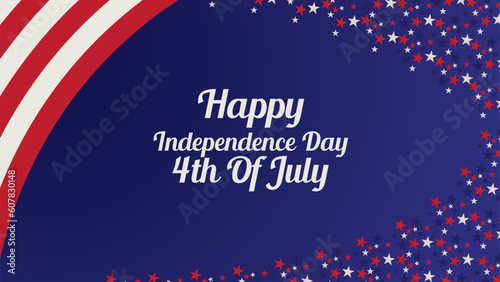 independence day of united state od america with decoration