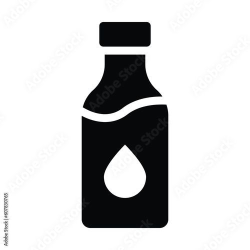milk bottle glyph icon illustration vector graphic
