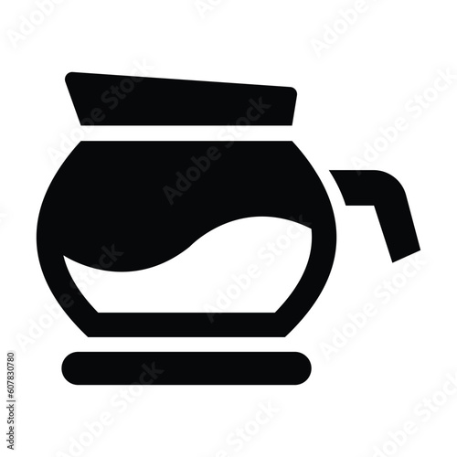 coffeepot glyph icon illustration vector graphic