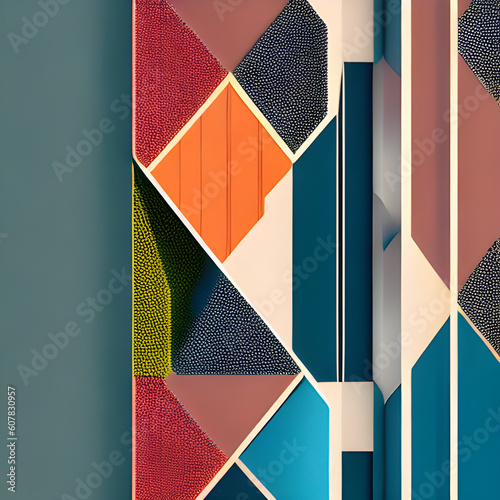 Exploring the symmetry and patterns in modern skyscrapers through abstract compositions