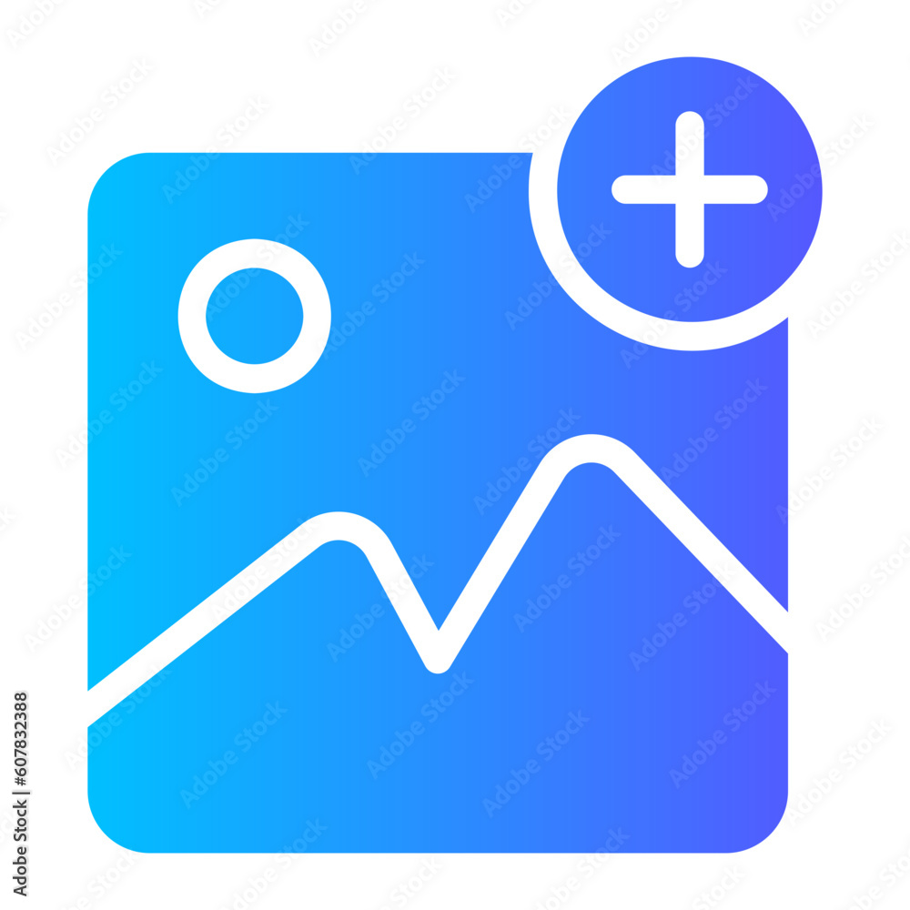 add image gradient icon add image gradient icon