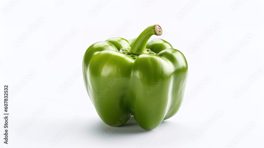 a single bell pepper isolated on white background a single bell pepper isolated on white background