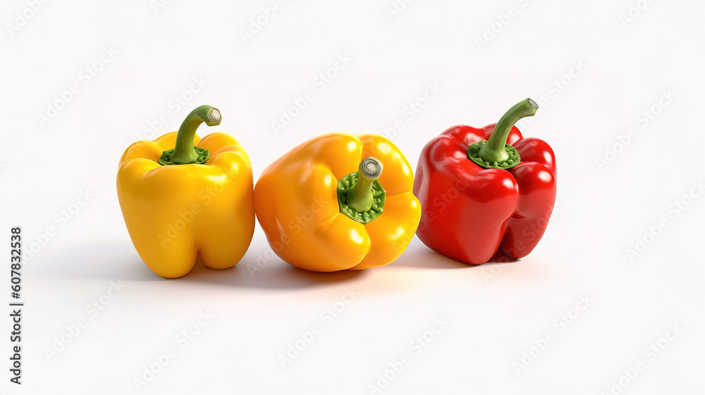 bell peppers isolated on white background bell peppers isolated on white background