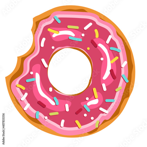 Bundle of 2 sweet colorful donuts with sprinkle	
 Pink and brown Donuts, Doughnut Cliparts