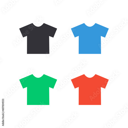 T-shirt icon - colored vector illustration. Men s T-shirt vector template.