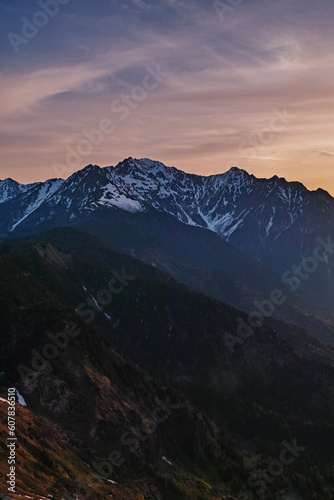 sunset in the mountains