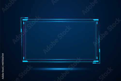 Sci fi futuristic user interface, HUD template frame design, Technology abstract background	

