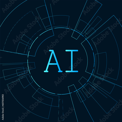 Artificial Intelligence ,AI chipset on circuit board, futuristic Technology Concept	
