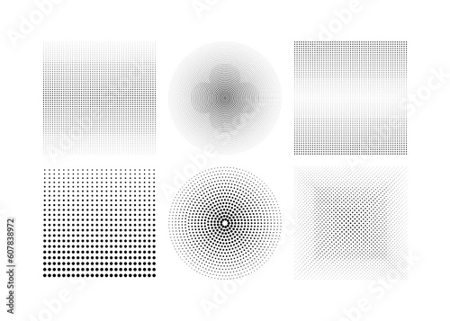 Pop Art background collection Halftone dot pattern Comic style template