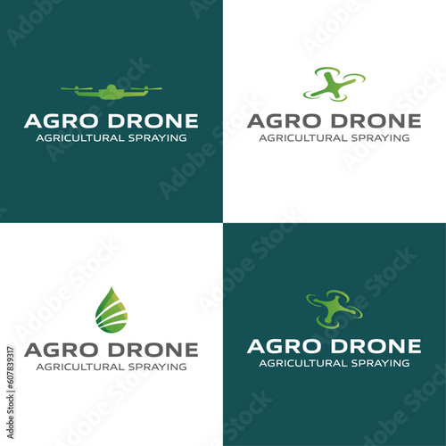 Agro drone vector logo design