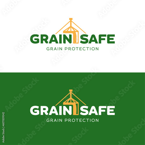 Grain safe silo vector logo design