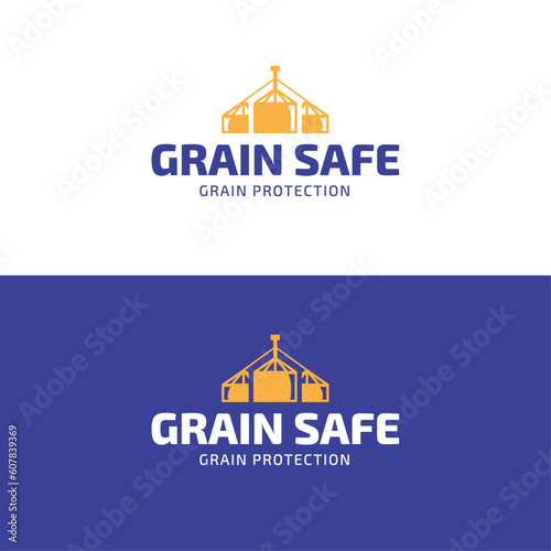 Grain safe icon logo design