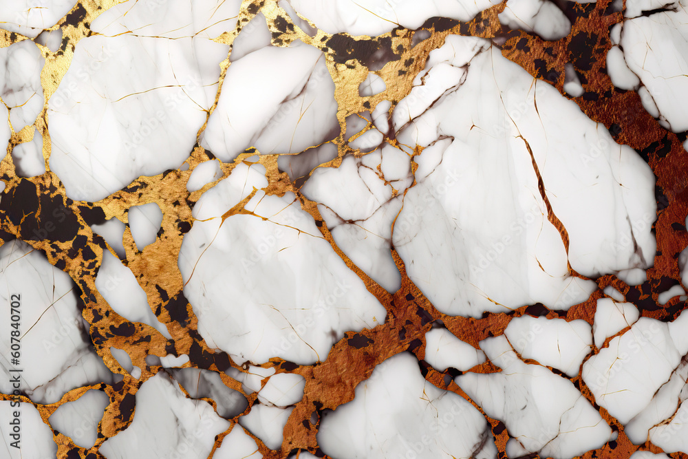 Generative AI illustration of white marble texture background with ...