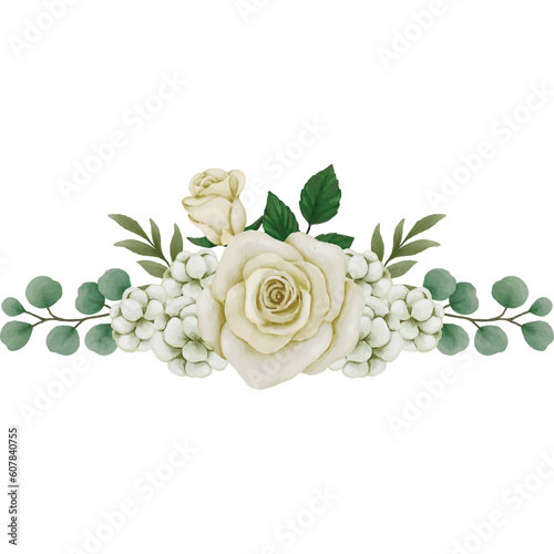 Flower white rose, floral bouquet Clip art Element Transparent Background