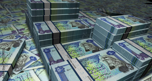Emiratesian Dirham Dubai AED banknote money 3d illustration