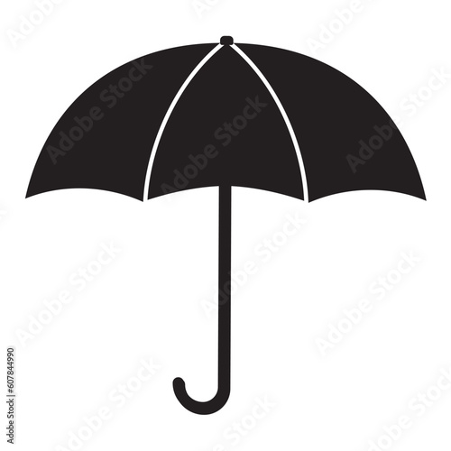 Vector illustration of the umbrella icon in the rain. autumn Creative sign Symbol, logo, vector graphics.