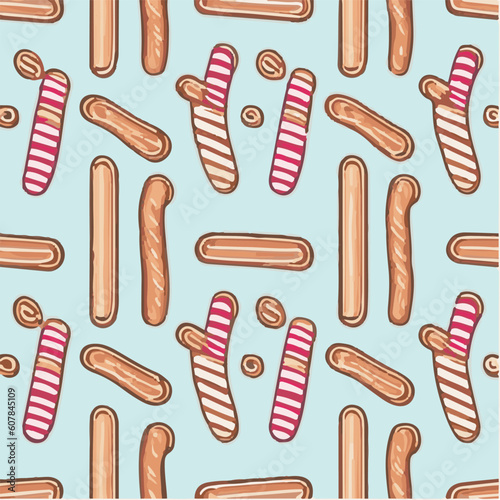 cute simple churro pattern, cartoon, minimal, decorate blankets, carpets, for kids, theme print design
