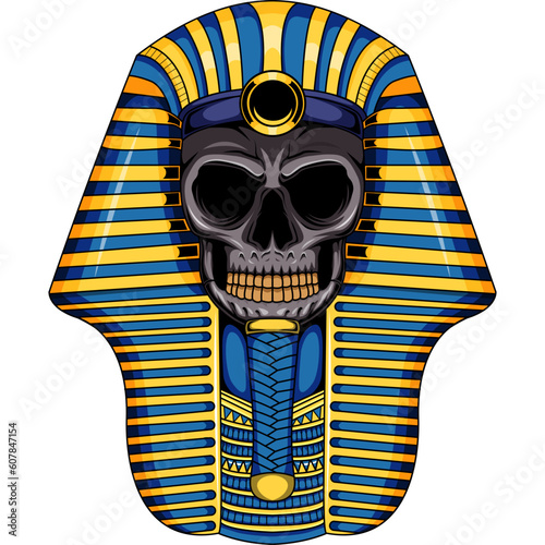 egypt skull mascot character