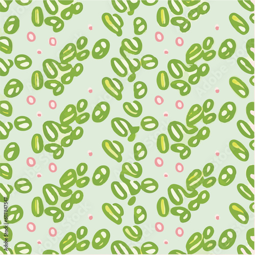 cute simple mung bean pattern, cartoon, minimal, decorate blankets, carpets, for kids, theme print design 